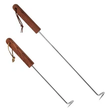 2 Pcs Stainless Steel Meat Hook Food Flipper Turner for BBQ Grill Accessories