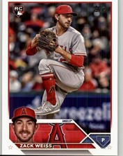 2023 Topps Update Zack Weiss Rookie #US196 RC Los Angeles Angels
