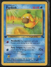 Psyduck 53/62 Common Fossil Pokemon 1st Edition
