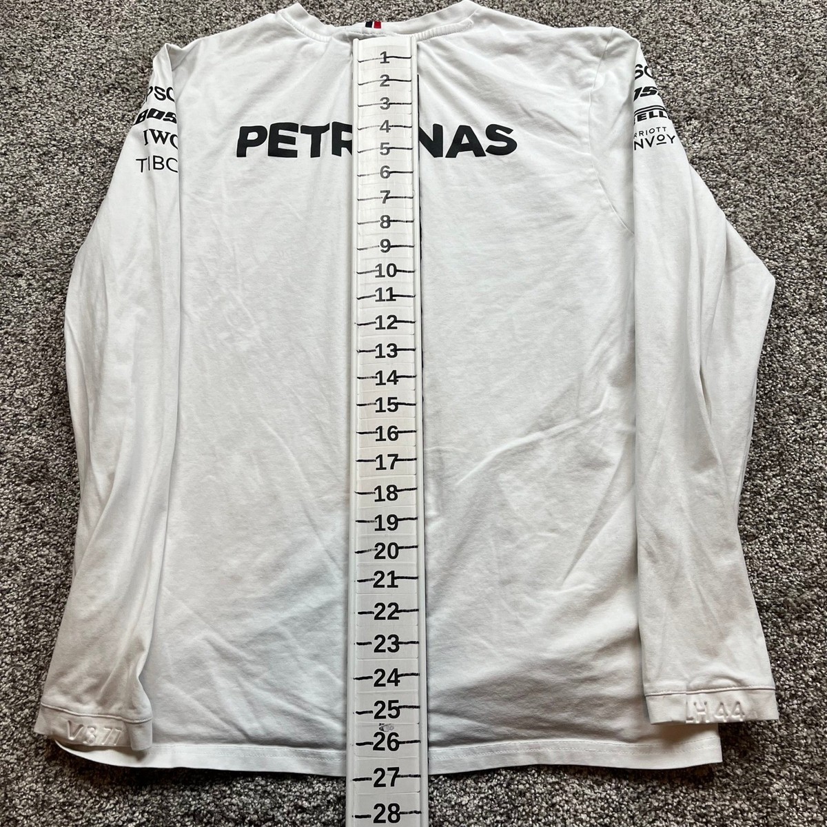 Mercedes AMG Petronas F1 Tommy Hilfiger Shirt Mens XXL White Long