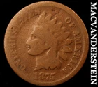 1875 Indian Head Cent - Scarce  Semi-key  Better Date  No Reserve  #J8631
