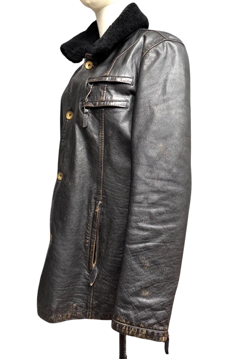 emporio leather jacket products for sale | eBay