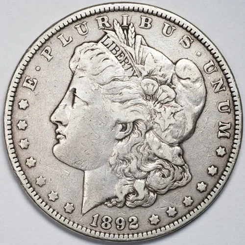1892-P Morgan Silver Dollar Philadelphia Mint Very Fine (VF)