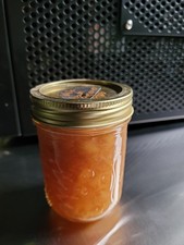 Sweet White Peach Preserves Homemade Organic Low Sugar Full Of Flavor Half Pint 