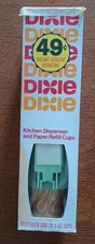 Vintage Dixie 5 oz. Kitchen Cup Dispenser Refill Cups 1970s Green