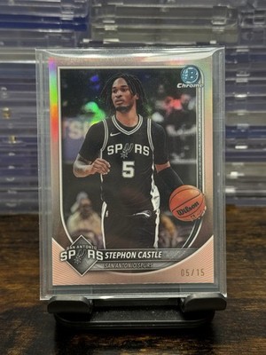 2025 Bowman Chrome Stephon Castle Rose Gold Refractor /15 (JSY # MATCH!) 