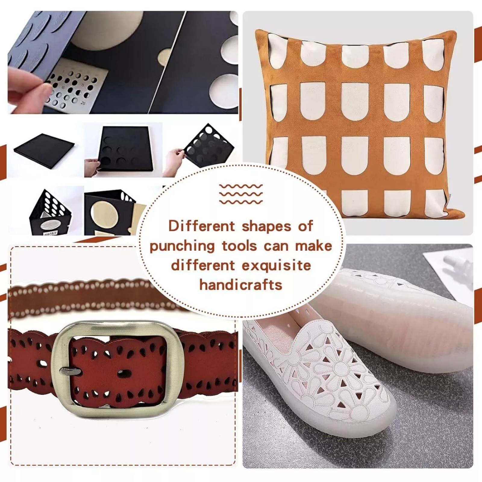 8PCS New Leather Round Circle Cutting Die Alloy Steel Leather Punching Tools