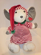 Vintage Commonwealth Christmas Holiday MOUSE 19" Plush STUFFED ANIMAL TOY