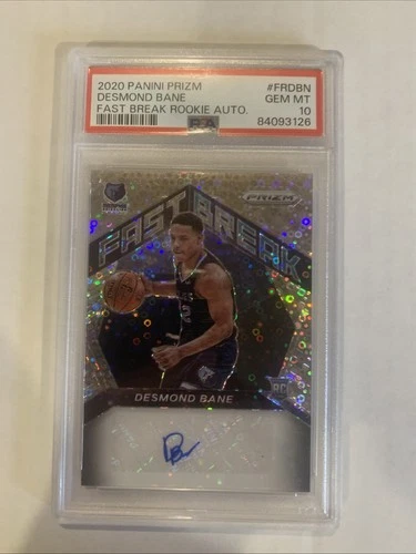 2020-21 Prizm Fast Break Rookie Auto Desmond Bane Psa 10 Pop 26