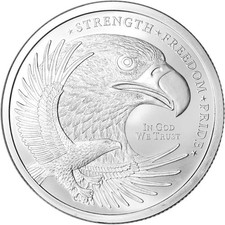 5 oz Golden State Mint Silver Round Eagle Design .999 Fine 70.16 per troy oz