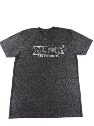 Cal Poly San Luis Obispo College Graphic Tee Mens Black Heather Short Sleeve USA