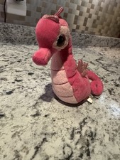 Ty Majestic Pink Seahorse Beanbag Plush Toy, Majestic. Ty beanie babies