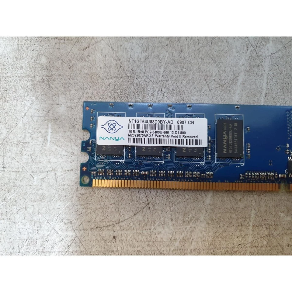 Nanya NT1GT64U88D0BY-AD Memory Module 1GB DDR2 SDRAM 800MHz CL6 240-Pin DIMM - Image 2 of 4
