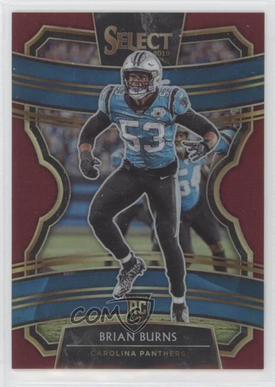 2019 Panini Select Concourse Maroon Prizm 93/149 Brian Burns #35 3g6