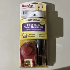 Korky 818BP QuietFILL Toilet Fill Valve & Premium Flapper Kit Universal Adjusts