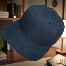 VTG 90s Blank Black Hat - Wool Blend Made In USA Size 7 3/8