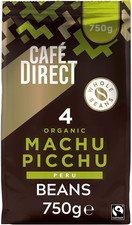 Cafédirect Organic Fairtrade Machu Picchu Coffee Beans, Medium-Dark Roast, 750g 25.32 per kilo