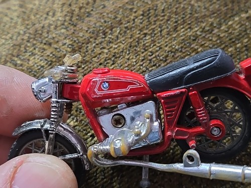 Vintage BMW /5 Toy Die Cast Motorcycle Red  - Afbeelding 9 van 12