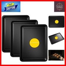 Compact Non-Stick Baking Trays - 3-Pack Set, 32cm Dishwasher Safe & Versatile