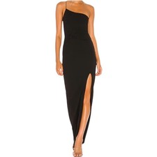 Nookie Lust One Shoulder Gown in Black