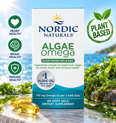 Nordic Naturals Algae Omega - Vegan Omega-3s for Optimal Wellness, 60 Count