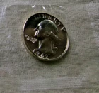 1962 P  Proof Washington Quarter 90% Silver Proof Set Cello