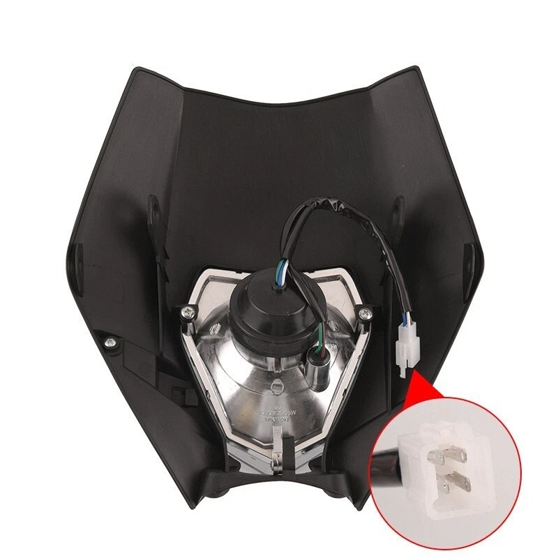 Faro delantero negro de motocross para KTM 125 150 250 300 350 400 450 500 530 690 Foto 4 de 4