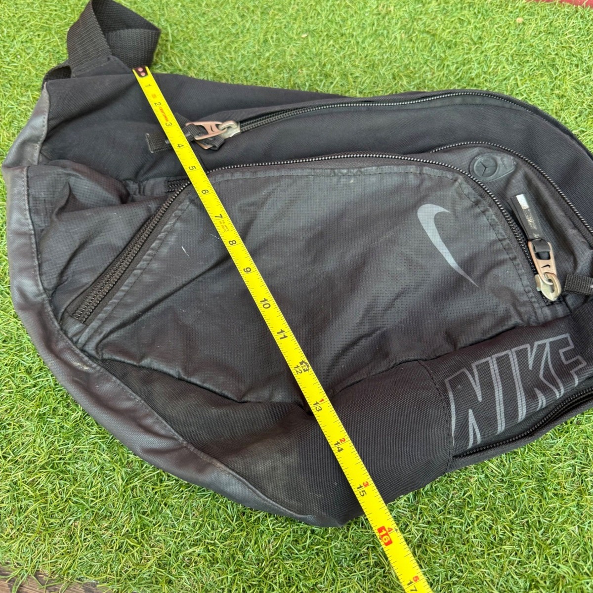 Nike Vintage Y2K Black Sling Backpack One Strap Crossbody Bag 