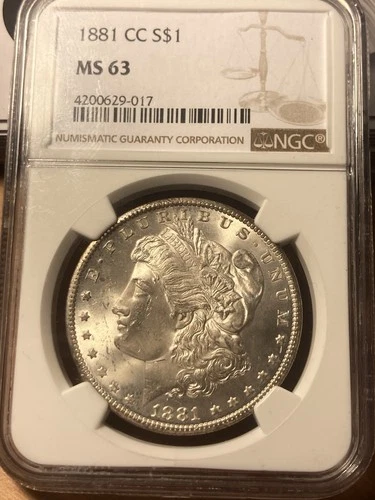 1881 CC Morgan Dollar - NGC MS63 PQ for the Grade - Blast White - As Shown!