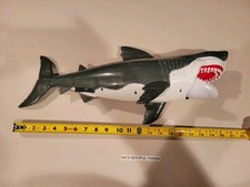 Battery-Operated Used Working Great White Shark w/ Light-Up Eyes Kids Ocean Toy