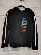 Puma Boy's Size L Black Zip Up Hoodie