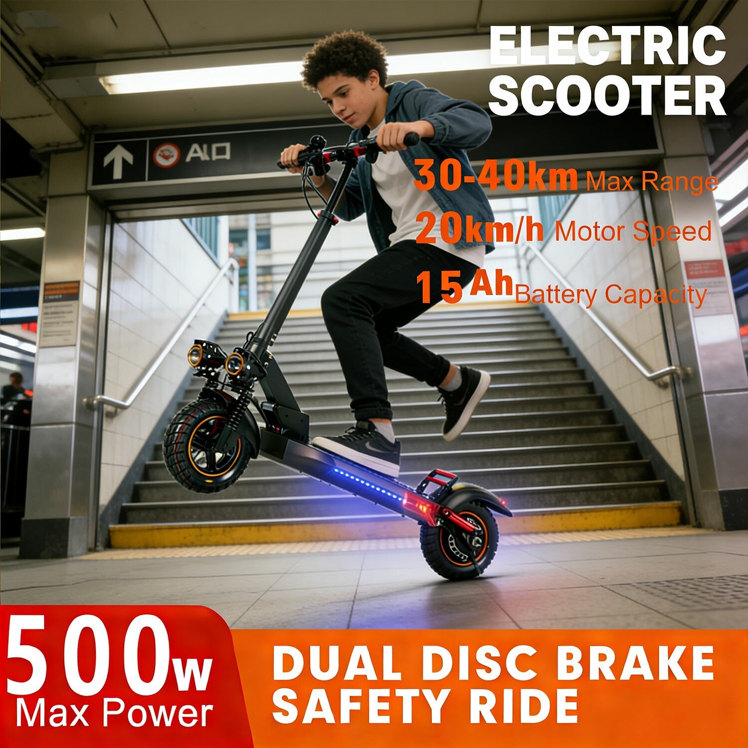 45 - mi Scooter Whimsical Trip: Dual - Shock for Fanciful Urban Explorations