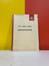General Radio Company 1862-C Megohmmeter Operating Instructions