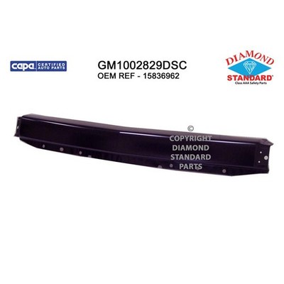 New CAPA Black Front Bumper Face Bar Stamped Part Replaces 15836962
