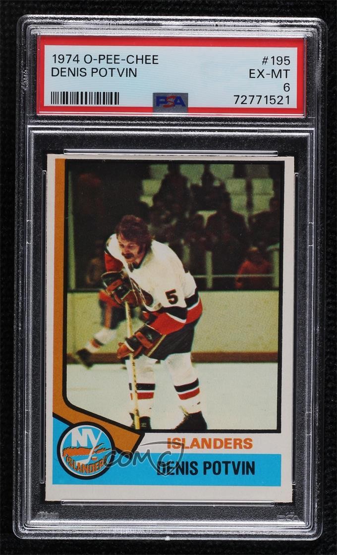 1974-75 O-Pee-Chee Denis Potvin #195 PSA 6 HOF 0a4