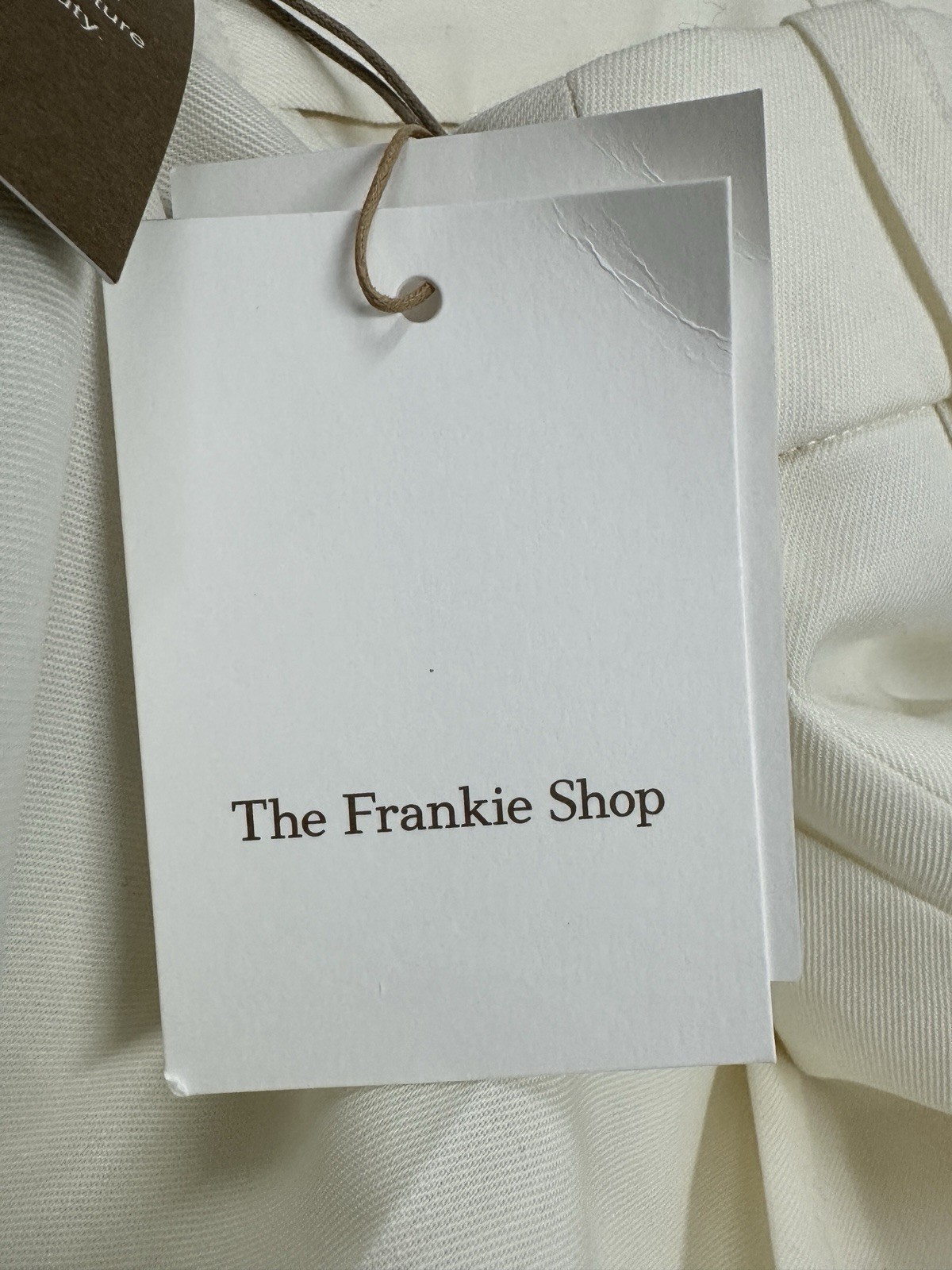 The Frankie Shop Size Medium Daytona Pleated Wool Trousers OffWhite Wide Leg thumbnail 9