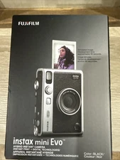 New Fujifilm Instax Mini Evo Hybrid Instant Camera Black