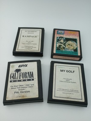 Atari 2600 PAL ONLY Lot / Rampage Pigs In Space  California Games Golf  (AA2)