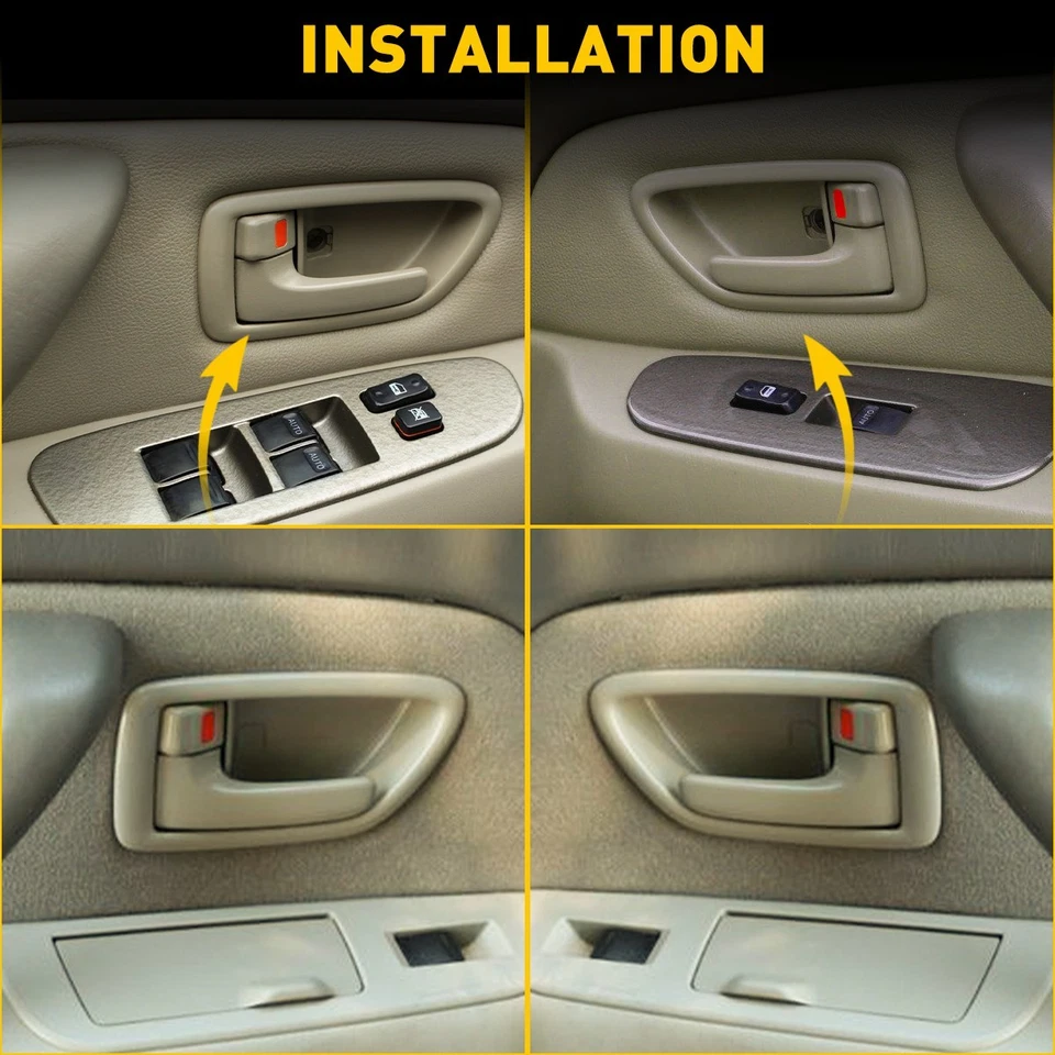 4pcs Inside Interior Door Handle Front Rear Set For 2001-2007 Toyota Sequoia - Image 2 of 4