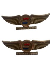 Vintage United Airlines Future Flight Attendant Plastic Wings Pins