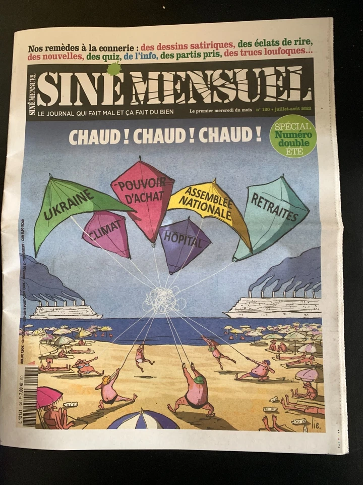 Siné Mensuel n°120 du 7-8/2022; Spécial numéro double été - Photo 1/1
