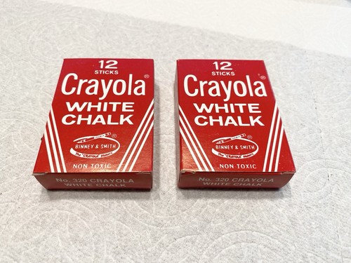 VINTAGE! Nr. 320 Crayola weiße Kreide 24 Sticks