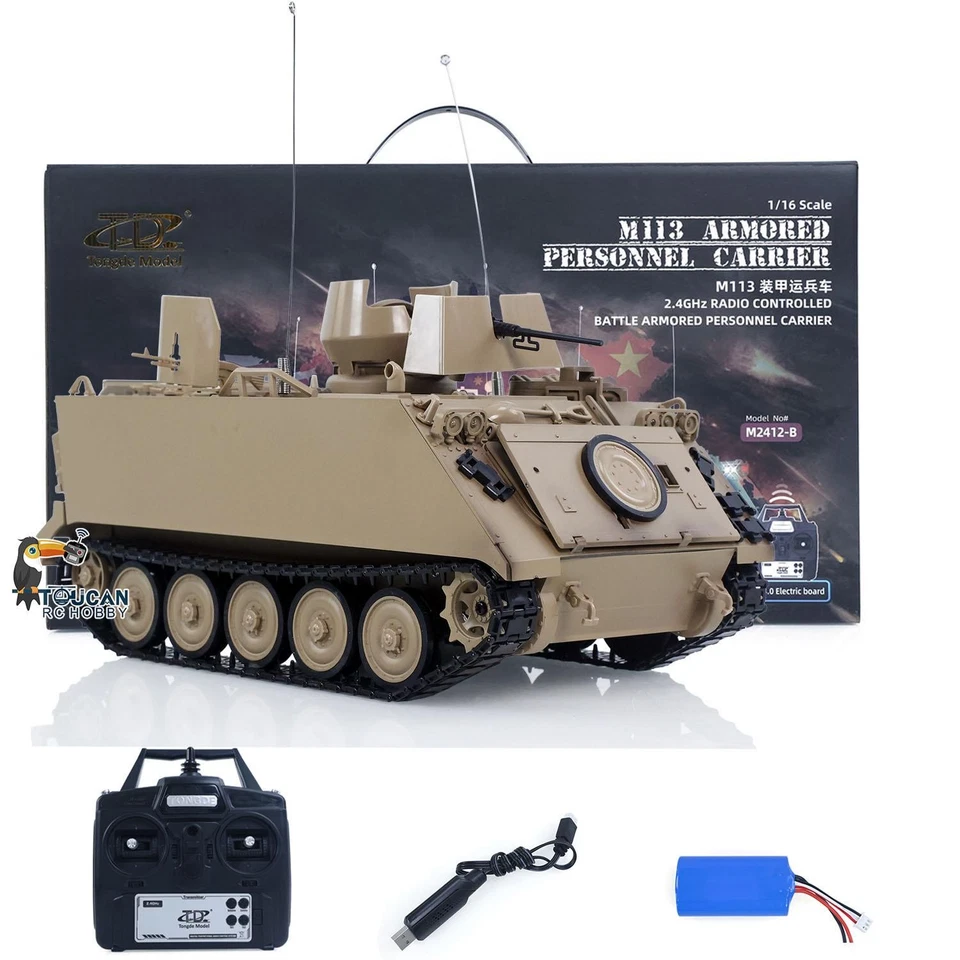 1/16 Tongde Electric RTR RC Tank M113A1 ACAV Infrarot 360 Turm Rauchen Sound