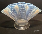 Fenton French Opalescent Hobnail Fan Vase, Vintage  (B4 HE.CC)