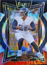 2024 Panini Select - Concourse J.C. Latham #11 Black & Red Shock Prizm (RC)