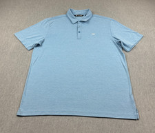 Travis Mathew Polo Shirt Mens XL Blue Heather Stretch Performance Golf Casual