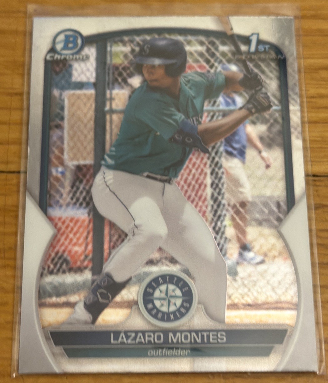 2023 Bowman Baseball 1st Chrome Prospect Lazaro Montes #BCP-58 Seattle Mariners