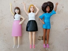 3x Puppe Figur Frau Burger King