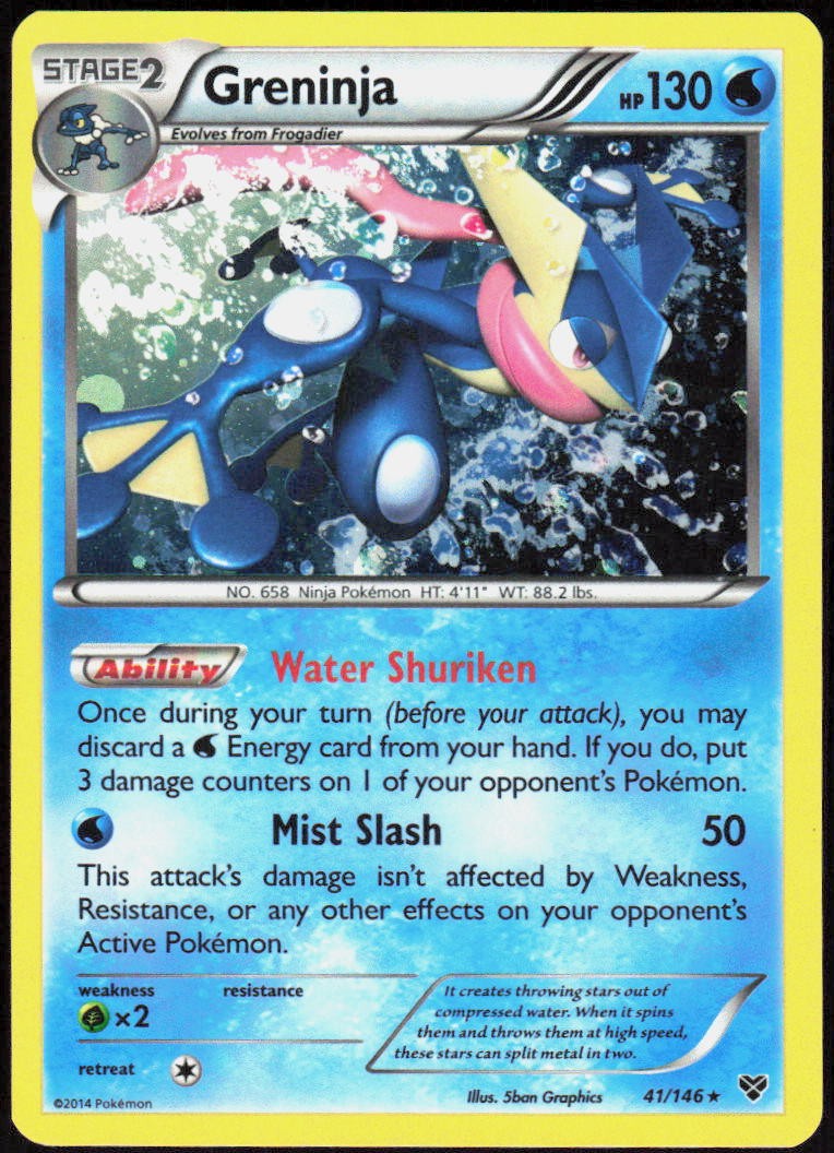 Greninja 41/146 Holofoil Holo Rare XY Base Set LP Pokemon
