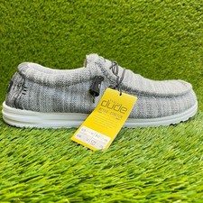 Hey Dude Wally Stretch Yin Yang Mens Size 13 Gray Casual Walking Slip-On Shoes